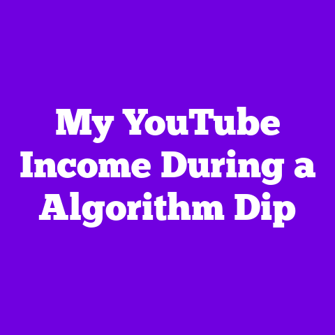 My YouTube Income During a Algorithm Dip