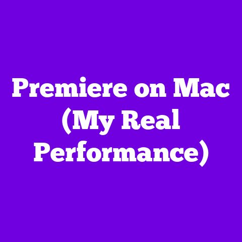 Premiere on Mac (My Real Performance)