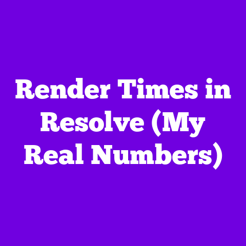 Render Times in Resolve (My Real Numbers)