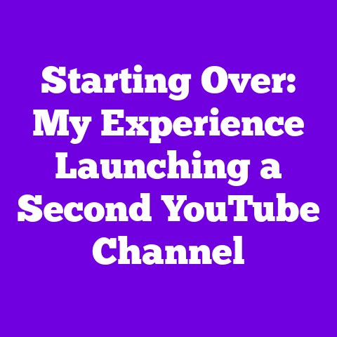 Starting Over: My Experience Launching a Second YouTube Channel