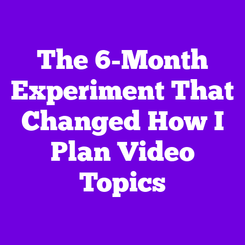 The 6-Month Experiment That Changed How I Plan Video Topics