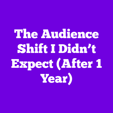 The Audience Shift I Didn’t Expect (After 1 Year)