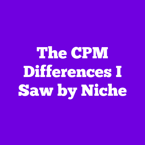 The CPM Differences I Saw by Niche