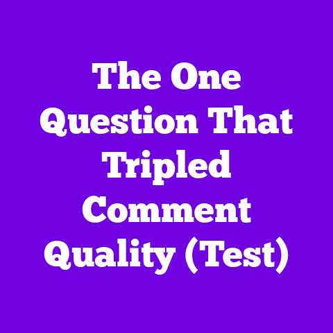 The One Question That Tripled Comment Quality (Test)