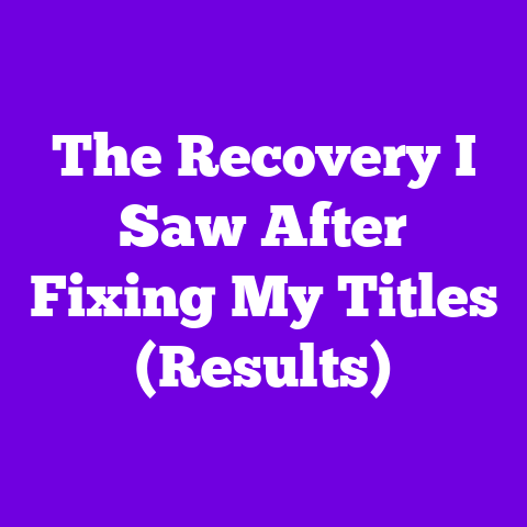 The Recovery I Saw After Fixing My Titles (Results)