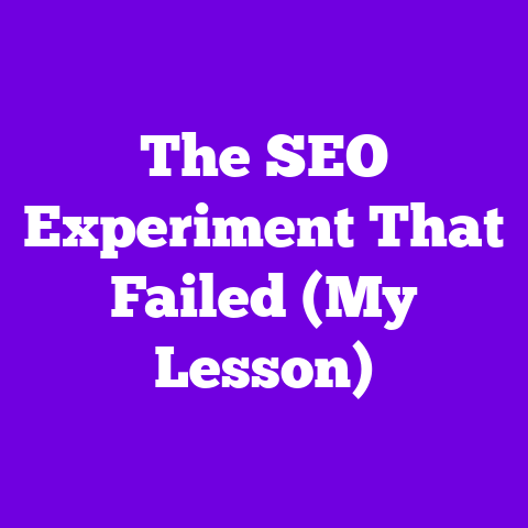 The SEO Experiment That Failed (My Lesson)