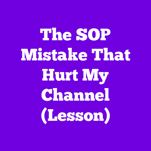 The SOP Mistake That Hurt My Channel (Lesson)
