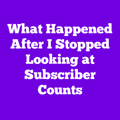 What Happened After I Stopped Looking at Subscriber Counts