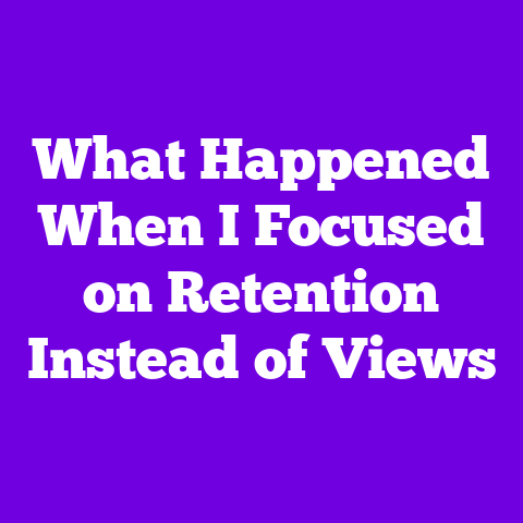 What Happened When I Focused on Retention Instead of Views