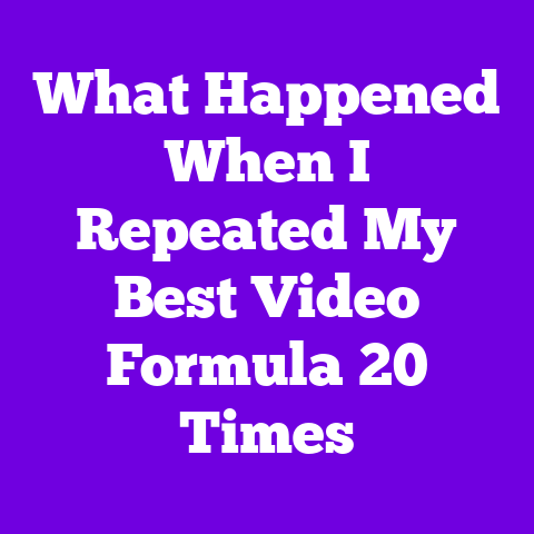 What Happened When I Repeated My Best Video Formula 20 Times