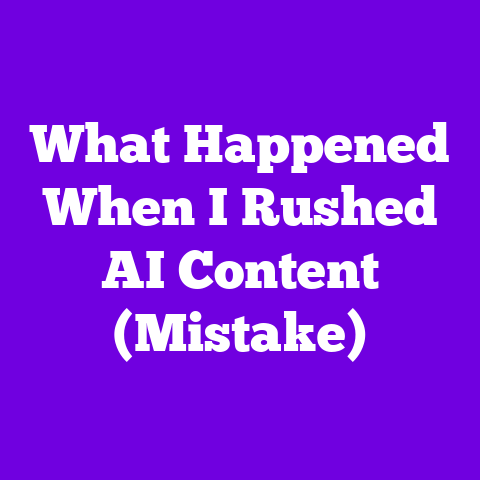 What Happened When I Rushed AI Content (Mistake)