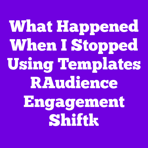 What Happened When I Stopped Using Templates [Audience Engagement Shift]