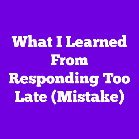 What I Learned From Responding Too Late (Mistake)