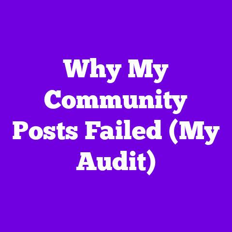 Why My Community Posts Failed (My Audit)