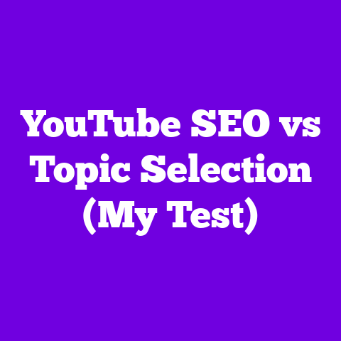 YouTube SEO vs Topic Selection (My Test)