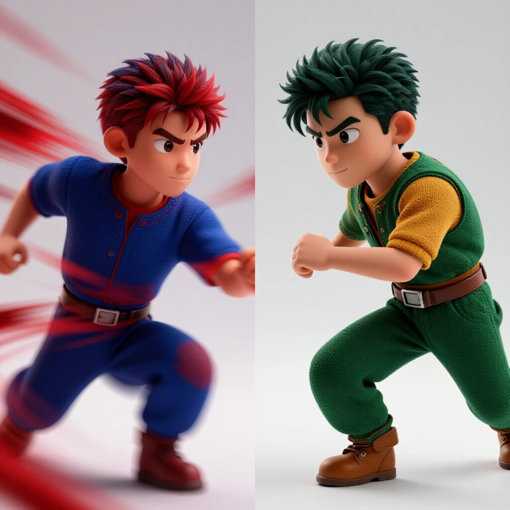 A split-screen image contrasting two dynamic scenes, one with motion blur and one detailed and static, illustrating frame rates for YouTube.