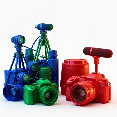 Contrasting technology setups showing messy tangled gear on one side and sleek essential tools on the other side.