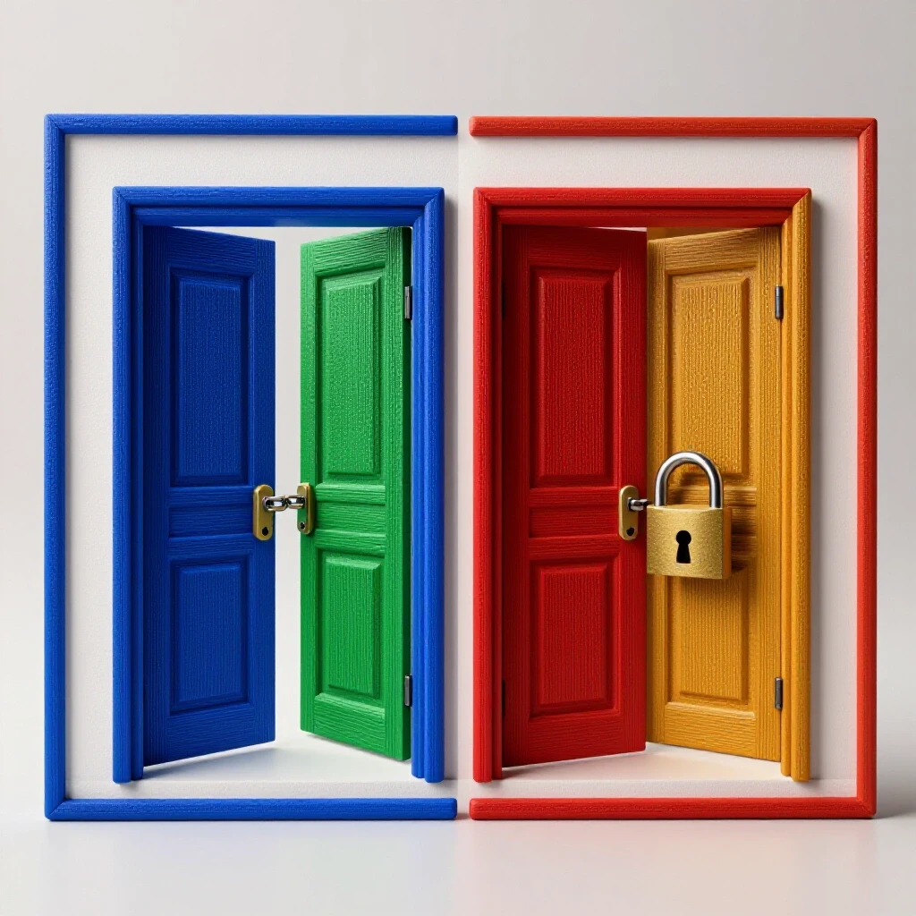 A visually striking split-image contrasting Creative Commons and Standard YouTube licenses, with vibrant and muted themes.