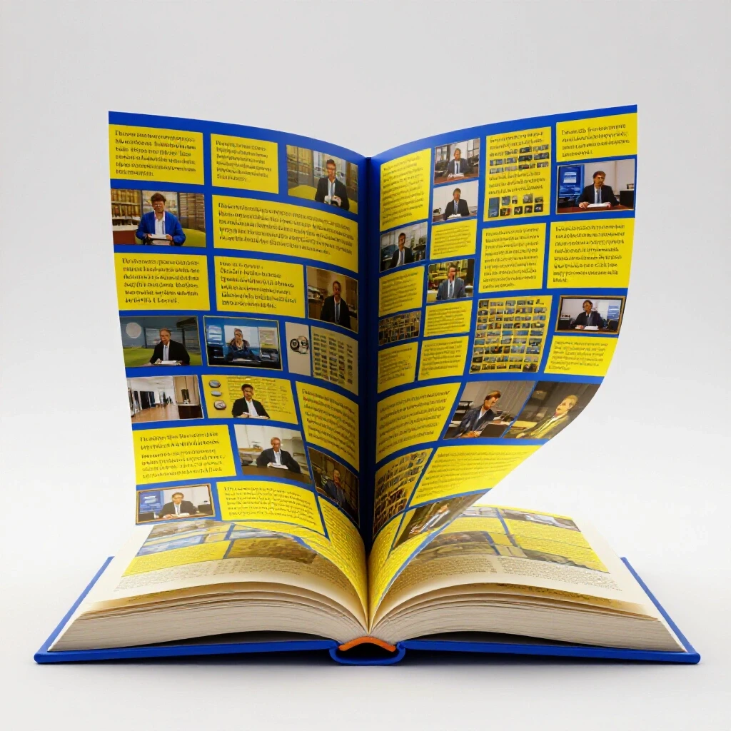 A vibrant open book transforming pages into video frames, symbolizing text to video content transition.