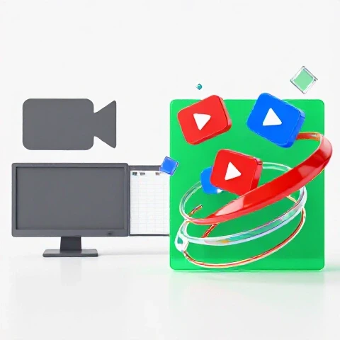 A split-screen shows a plain video setup on one side and vibrant, dynamic video icons bursting with color and motion on the other.