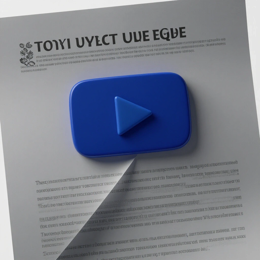 A vibrant YouTube play button next to a faded legal document, symbolizing the balance of creativity and legality.