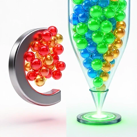 Split-screen image showing a magnet attracting glowing play buttons on one side and a funnel channeling colorful viewers into a conversion point on a bright white background.