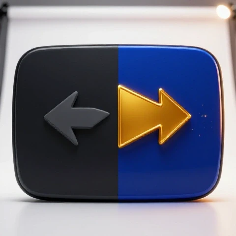Split image of a dull YouTube thumbnail transforming into a vibrant, attention-grabbing version with bright arrows highlighting the change.