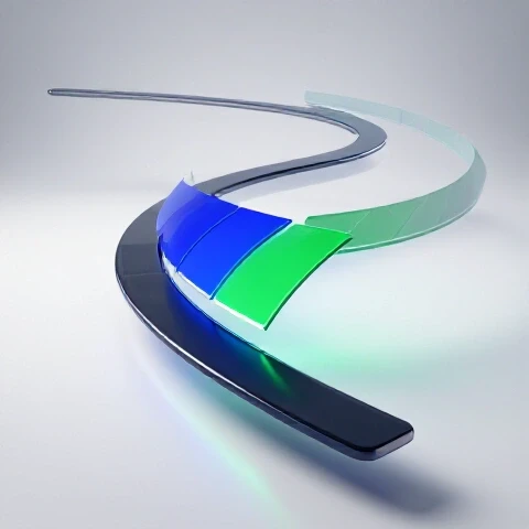 A vibrant video timeline is sliced by a glowing blade, with selected content shining and cut segments fading.