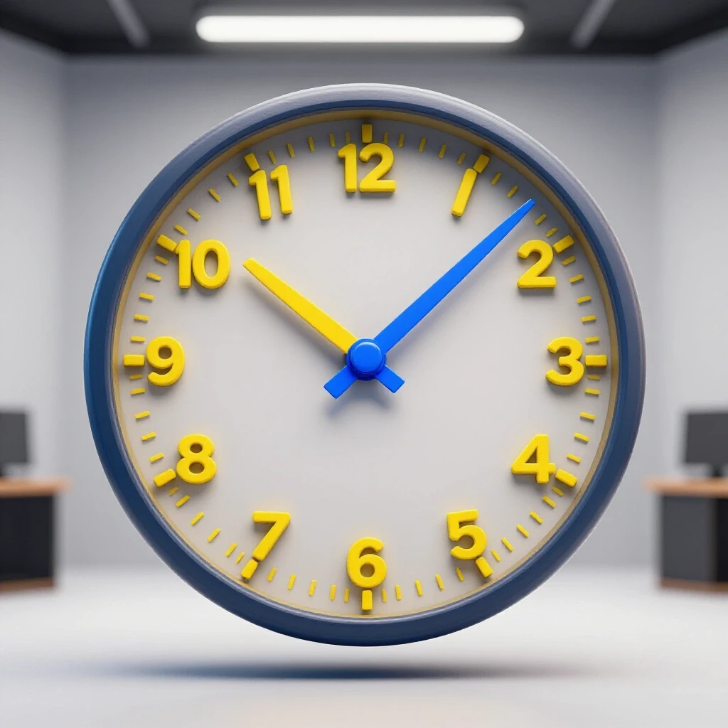 A dynamic spinning clock symbolizing the rewind concept in live streaming with a vibrant interface background.